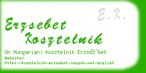 erzsebet kosztelnik business card